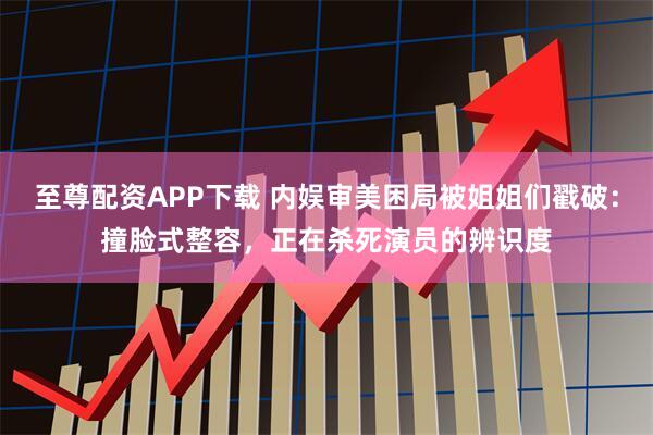 至尊配资APP下载 内娱审美困局被姐姐们戳破：撞脸式整容，正在杀死演员的辨识度